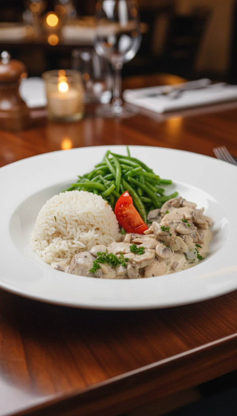 Ballotine de poulet sauce champignon