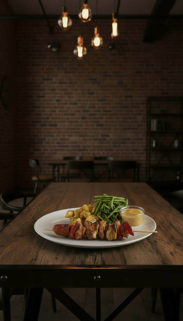 Brochette Mixte sauce épicée